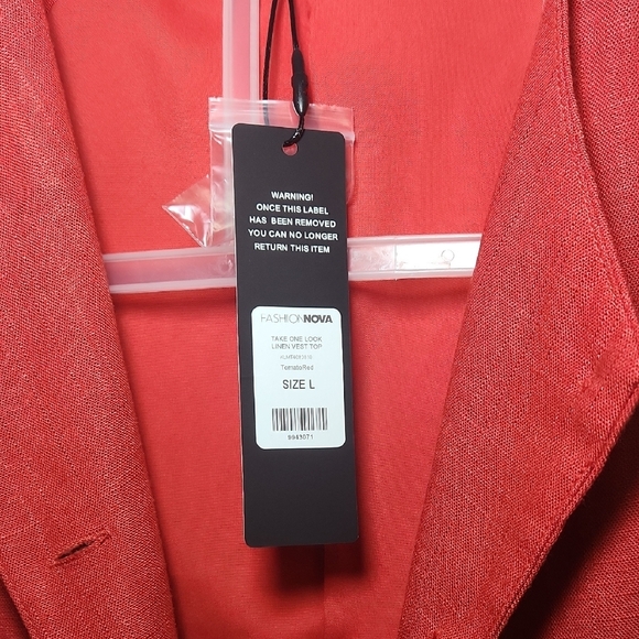 Fashion Nova Vibrant Red Blazer - Picture 2 of 3